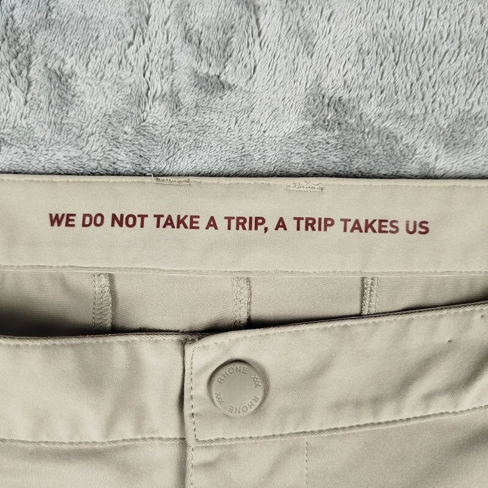 Rhone‎ Commuter Slim Fit Chino Golf Performance Beige Pants Mens 38x29 Stretch